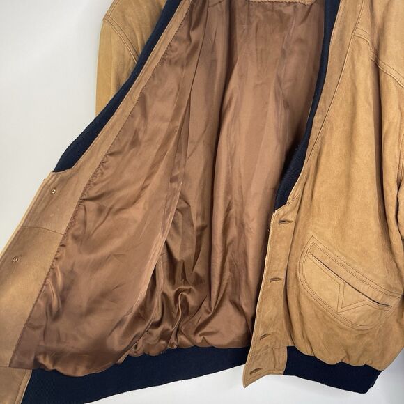 VTG Deerskin Leather Jacket Mens L Geniune Leather Grandpa Chore Barn Farm - Picture 5 of 11